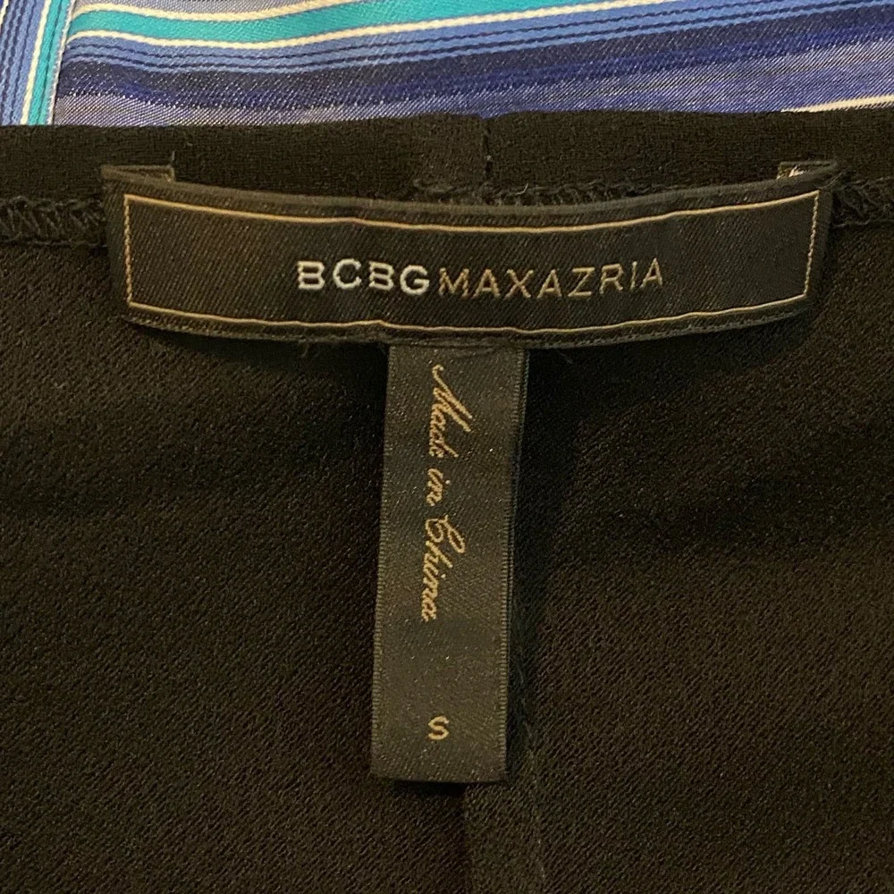 BCBGMaxAzria Astrella High Low Lace Slip Dress Black Cream Womens Size Small - Picture 6 of 6